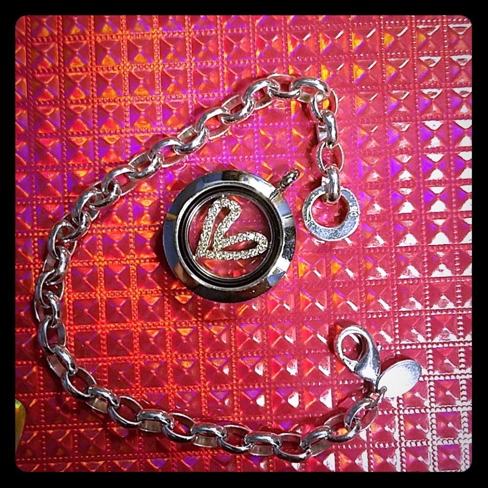Origami Owl bracelet and charm